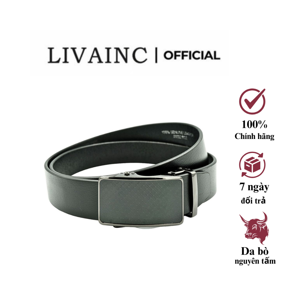 Thắt lưng LIVAINC da thật đầu khóa tự động